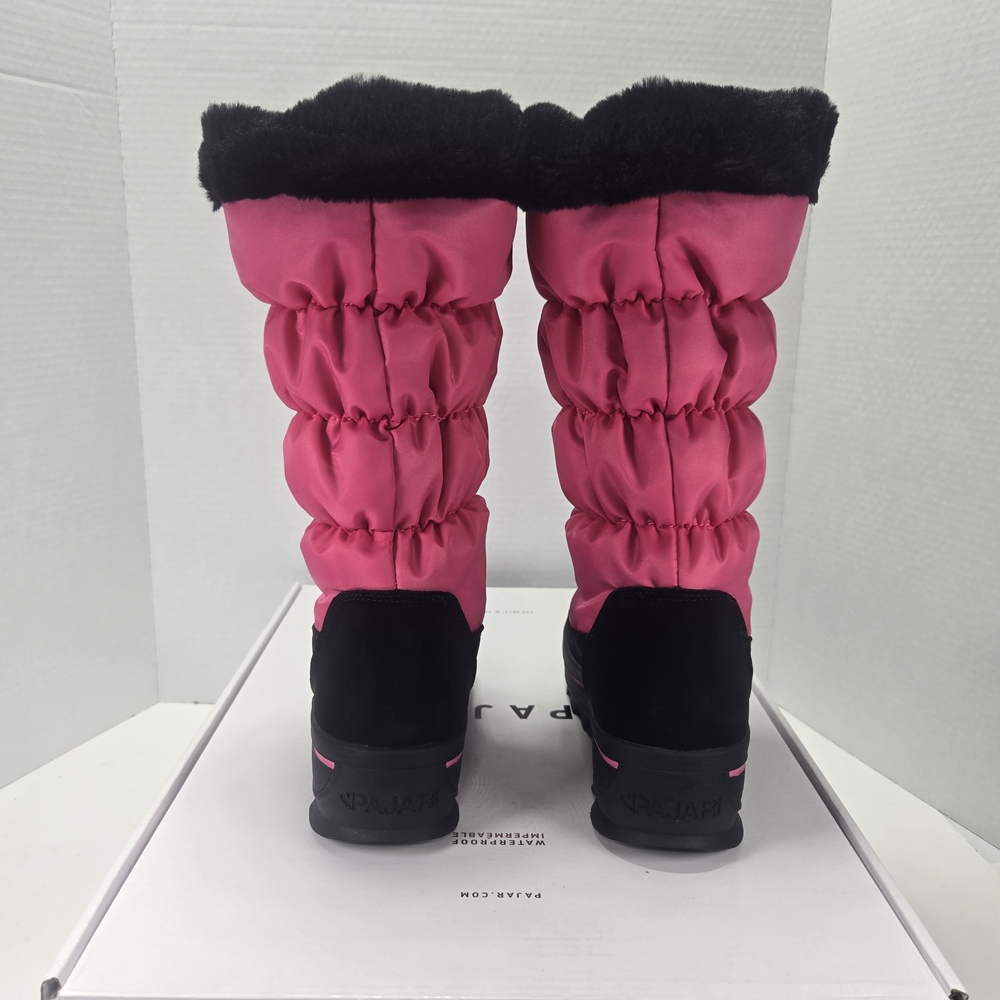 Pajar Toboggan 2.0 Fuschia Pink and Black Rain Winter Boots Women's Size 11 - Picture 3 of 13